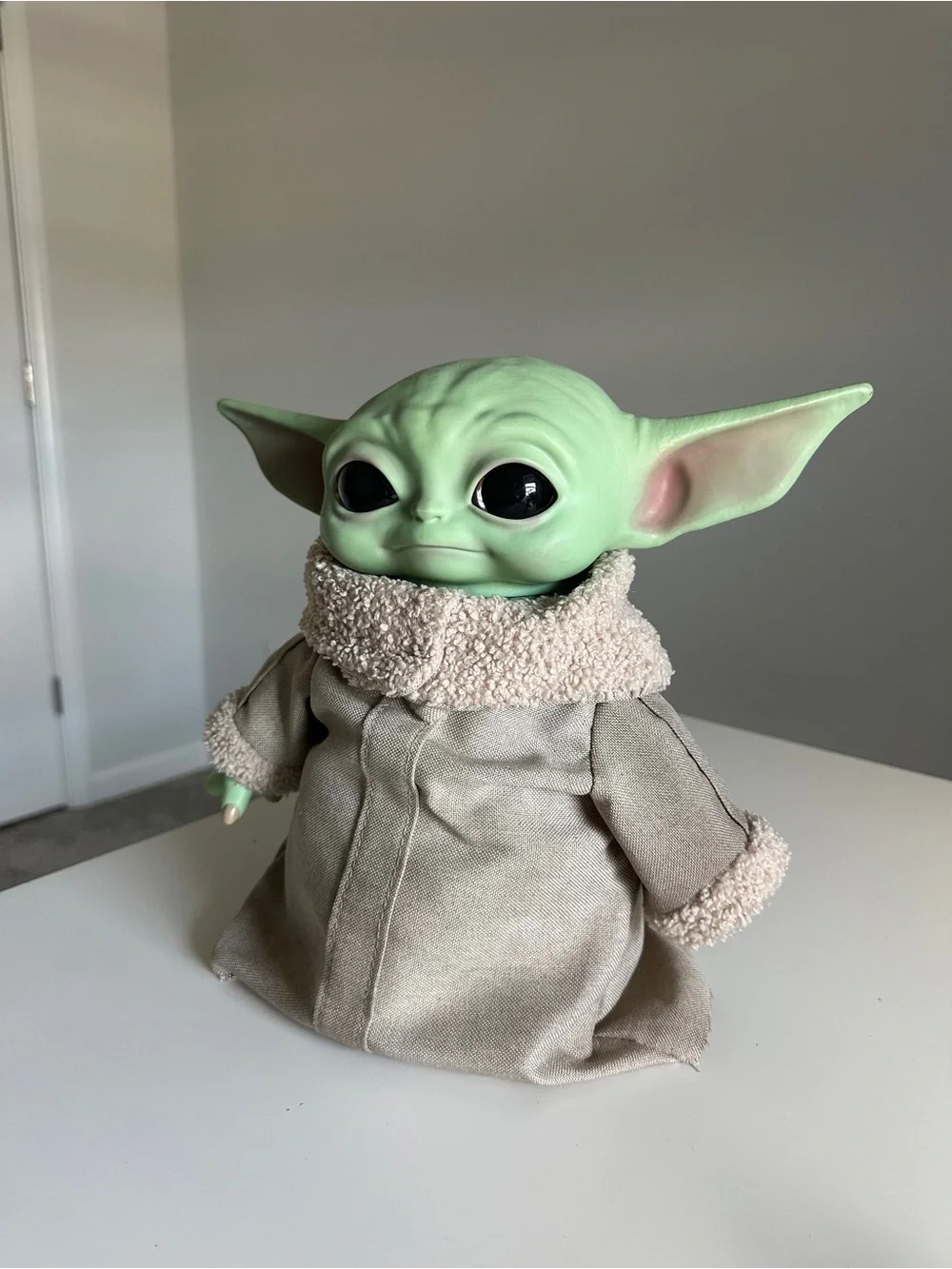 Mattel Star Wars Mandalorian Grogu Baby Yoda 11” Plush Soft Body Rubber Head👽🛸💚